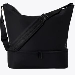 Beis Black Nylon Shoulder Tote